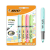 Highlighter Grip Pens, Anti-Dry Water-Based Ink, 4 Assorted Colors, Pack of 4