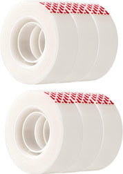 Matte Finish Transparent Tape Refills, 6-Pack Repairing Tape, 5.3 x 1.9cm, Translucent