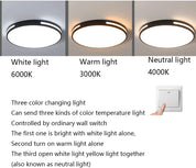 36W 50CM LED Ceiling Light, Large Bedroom Lights Ceiling 3000K/4500K/6000K, 3 Color Temperature Flush Ceiling Light, Round Ultra Thin Ceiling Light for Living Room