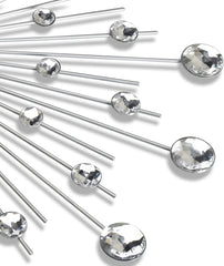 Modern Crystal Diamond Flower Wall Clock for Living Room