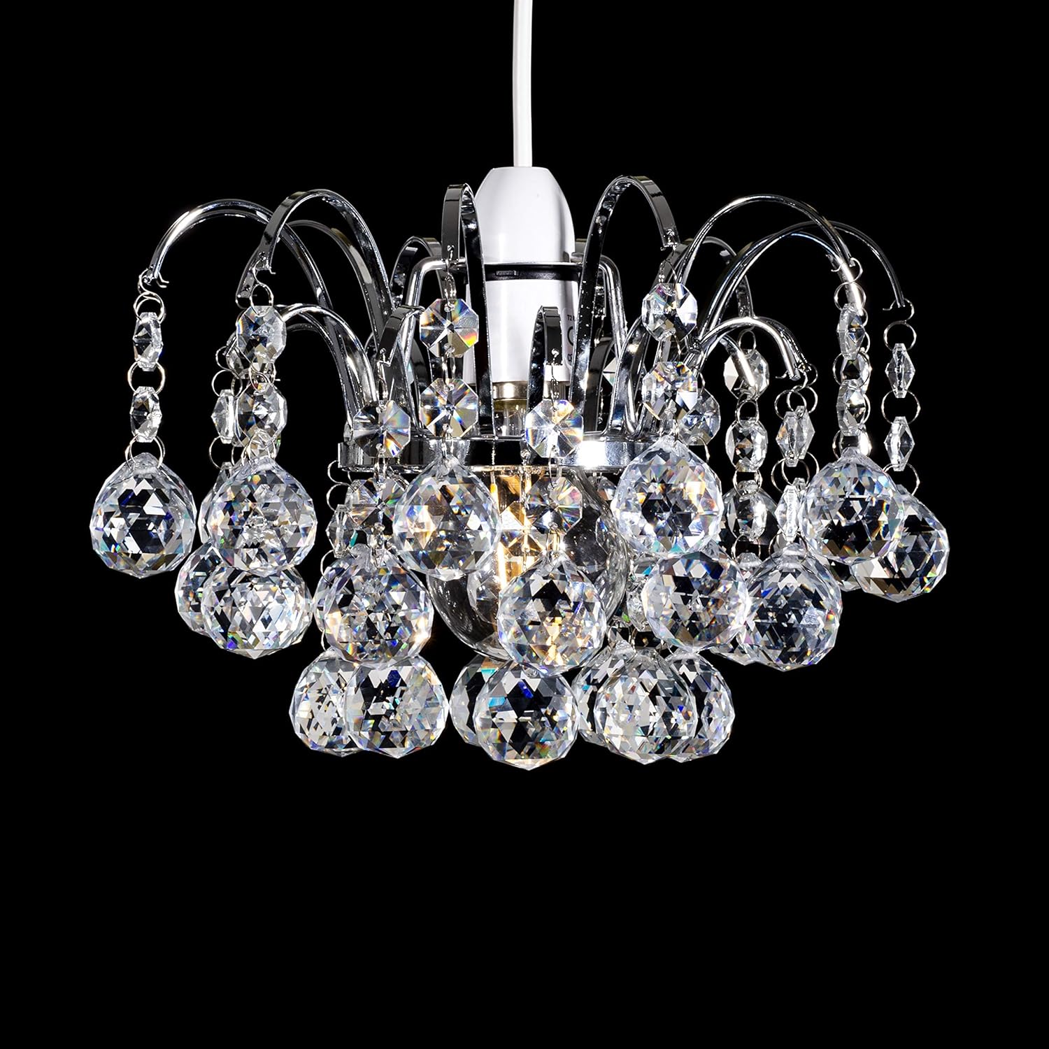 Crystal Faceted Oriel Light Shade, Crystal Chandelier, Ceiling Light Shade, Lamp Shade, Chandeliers Ceiling Light
