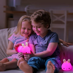 Cute Bunny Night Light Baby Girl Gifts Newborn - 16 Colors Nursery Baby Night Light Cute Lamp - Cute Night Light Kids - Kawaii Cute Room Decor Nursery Decor Girls Bedroom Decor - Baby Girl Gift Baby Gift