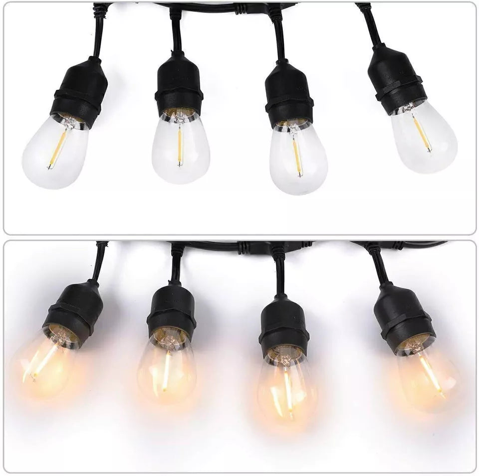 96FT Festoon Lights Outdoor (2 Packs Of 48FT)