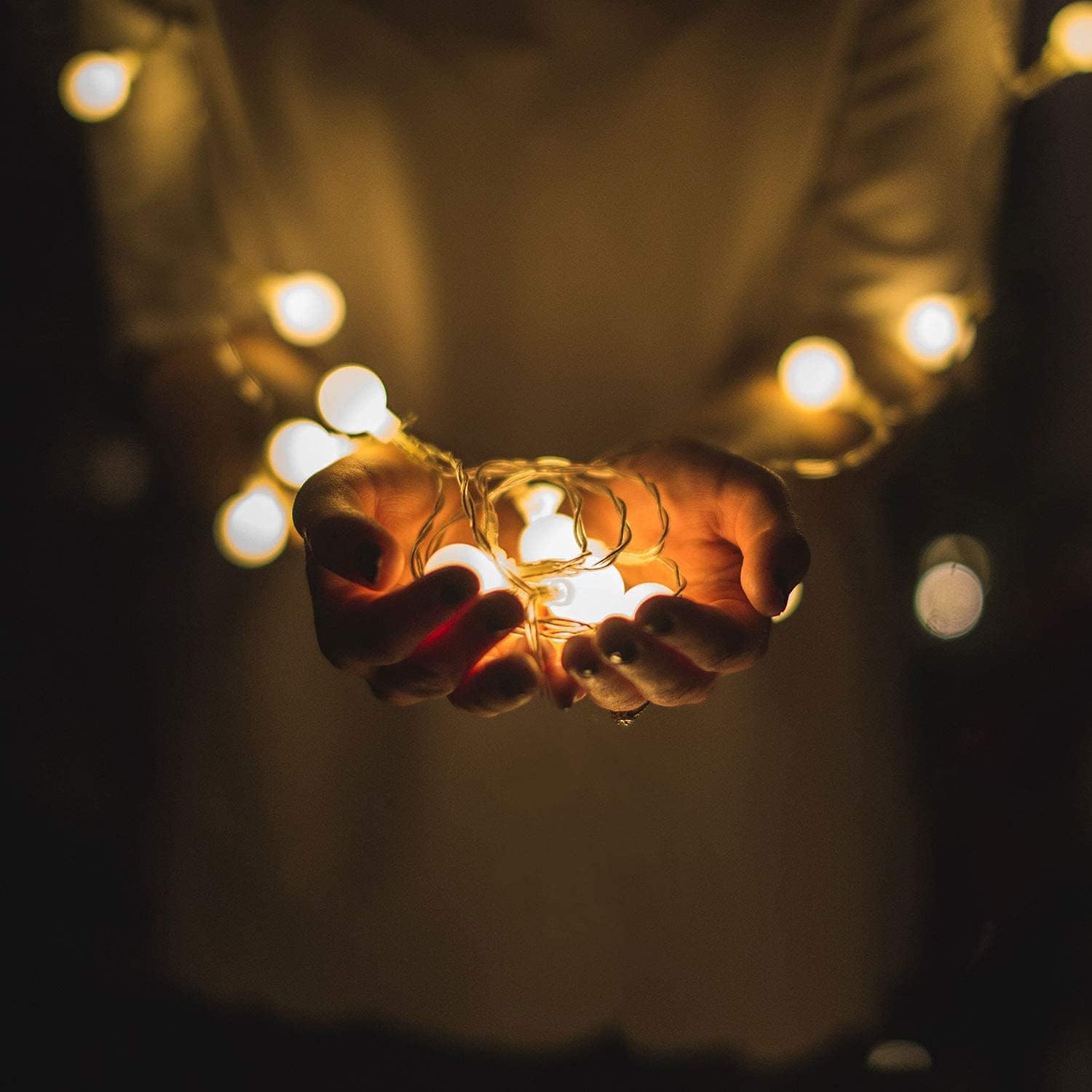 Battery Globe String Lights, 40 LEDs, 8 Modes, Waterproof