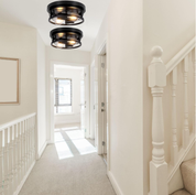 Round Black Ceiling Light, 2-Way Ceiling Lights with E27 Flush Light Fittings Ceilings, Ceiling Lighting for Chandeliers Ceiling Light, Ceiling Lights Living Room
