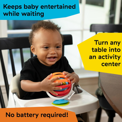 Baby Einstein Sticky Spinner – High Chair Activity Toy with Rattle & Spinning Wheel, 3+ Months