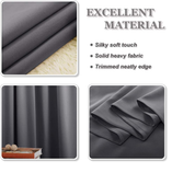 Blackout Thermal Eyelet Curtains 46x54" – 2 Panels for Bedroom & Living Room