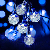 50 LED Solar Fairy Lights, Multi-Coloured, Waterproof, 23ft
