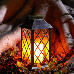 Solar Lanterns for The Garden – Moroccan-Style Flickering Outdoor Lights, Auto On/Off, Waterproof IP44, Warm White LED