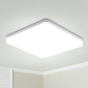 Square LED Ceiling Light, 4320lm, 6000K Daylight White, IP44 Waterproof, Energy-Saving Light for Bathroom, Kitchen, Bedroom, Office