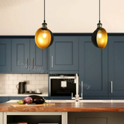 Vintage Antique Bowl Hanging Ceiling Pendant Shade – Black Gold Diner Light H3017
