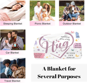 Best Friend Gift Blanket for Women – Flannel Hug Throw, 150x130cm, Birthday & Christmas Present