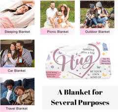 Best Friend Gift Blanket for Women – Flannel Hug Throw, 150x130cm, Birthday & Christmas Present