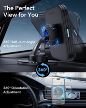 MagSafe Car Mount Charger – 15W Fast Wireless Charging Magnetic Holder for iPhone & Galaxy