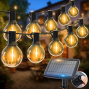 Solar Festoon String Lights – Warm White Outdoor LED Party Decor