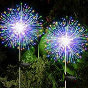 Solar Firework Garden Lights, 2-Pack, 120 LED Warm