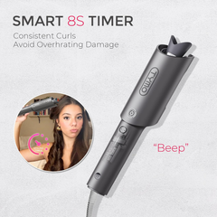 1-Inch Automatic Rotating Curling Iron – Ionic Ceramic Beach Waves Hair Curler