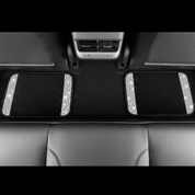 Luxury Bling Diamond Car Floor Mats – 4PCS Sparkly Rhinestone Waterproof Set for Cars, SUVs & Vans (Black Silver)