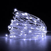 50 LED Battery Fairy Lights – Warm White Copper Wire