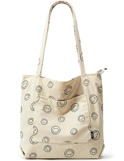 Corduroy Tote Bag with Zipper – Large Waterproof Shoulder Bag for Women