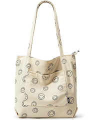 Corduroy Tote Bag with Zipper – Large Waterproof Shoulder Bag for Women