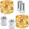[2 Pack] 120 LED USB String Lights – 40ft, 8 Modes, Waterproof, Remote Controlled