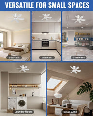 Socket Ceiling Fan with Light and Remote Control