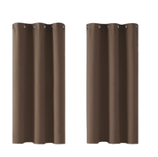 Light Grey Thermal Blackout Curtains – Eyelet Window Drapes 42x54 Inch, 2 Panels