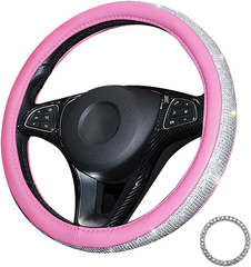 Bling Diamond Steering Wheel Cover – Sparkly Glitter Car Accessory for Women