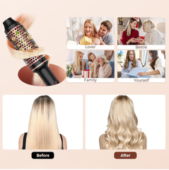 Ionic Thermal Brush – Heated Round Styling Brush with Adjustable Temp 120–210°C