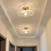 Flush Mount Ceiling Light with Clear Glass Shade, E27