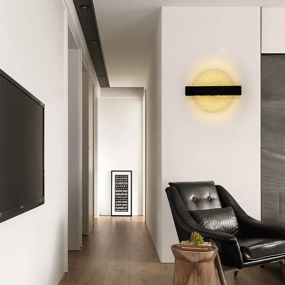 12W Modern LED Wall Lamp – Warm White Sconce for Bedroom & Hallway
