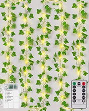 Solar String Lights 10M 100 LED Ivy Garland – Solar Powered, 8 Modes, Waterproof