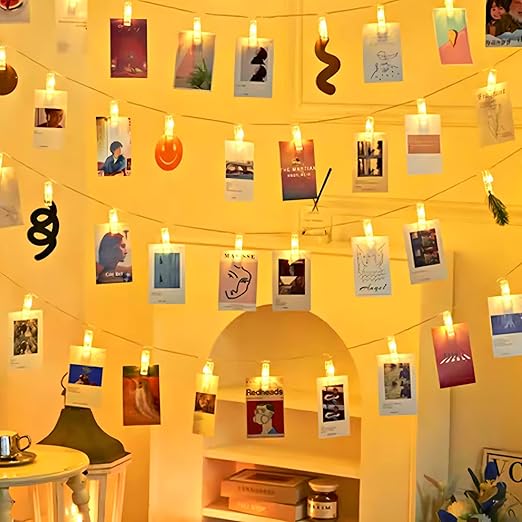 3M Photo Clip String Lights – 20 LED, 8 Modes, Battery Powered