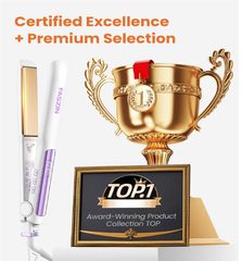 2-in-1 Hair Straightener & Curler – Fast Heating Titanium Flat Iron with 3D Floating Plates (White)