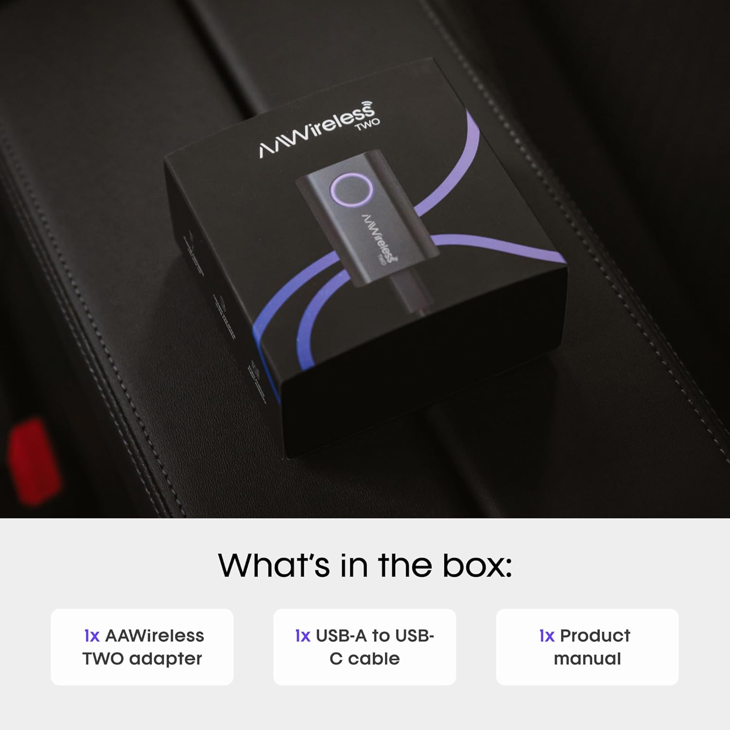 TWO Wireless Android Auto Adapter – Convert Wired Android Auto to Wireless Easily