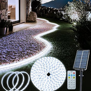 Solar LED Strip Lights – 10M 640 LEDs, Remote Control, Waterproof Outdoor Lighting