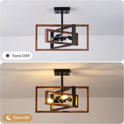 Black 3-Light Vintage Ceiling Light Fixture