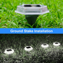 Solar Deck Lights 4 Pack – Outdoor Waterproof Ground Pathway
