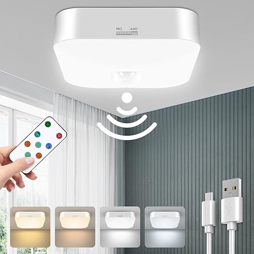 Rechargeable Motion Sensor Ceiling Light, 500LM, Waterproof LED