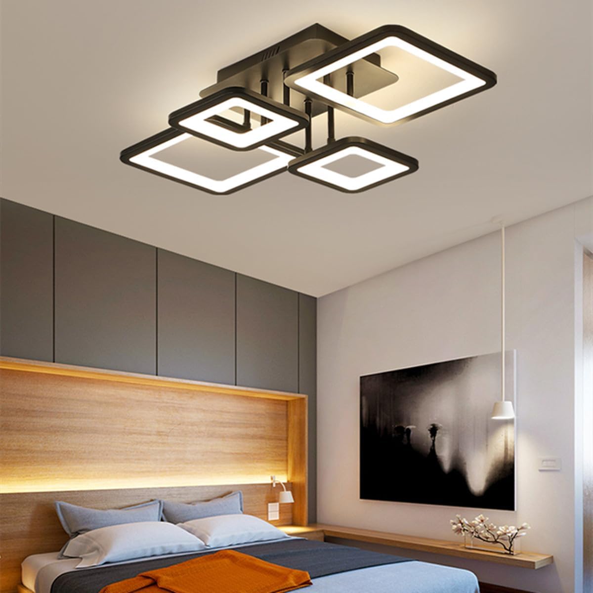 Modern 54W Dimmable LED Ceiling Light with Remote
