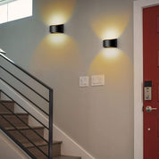 Dimmable LED Wall Light – 10W Modern Up & Down Indoor Black Wall Sconce