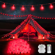 12M 100 LED Battery Operated Multicolor Globe Fairy Lights