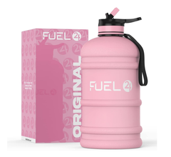 2.2L Large Gym Water Bottle – BPA-Free Drop-Proof Sports Jug with Straw or Pop Cap