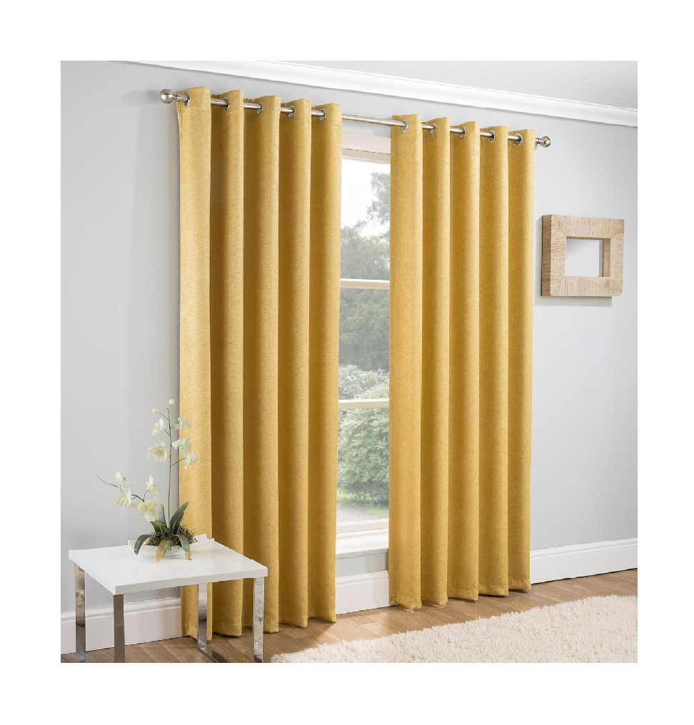 Vogue Blush Pink Eyelet Curtains 46x72" – Thermal Noise Reducing Dim Out Drapes