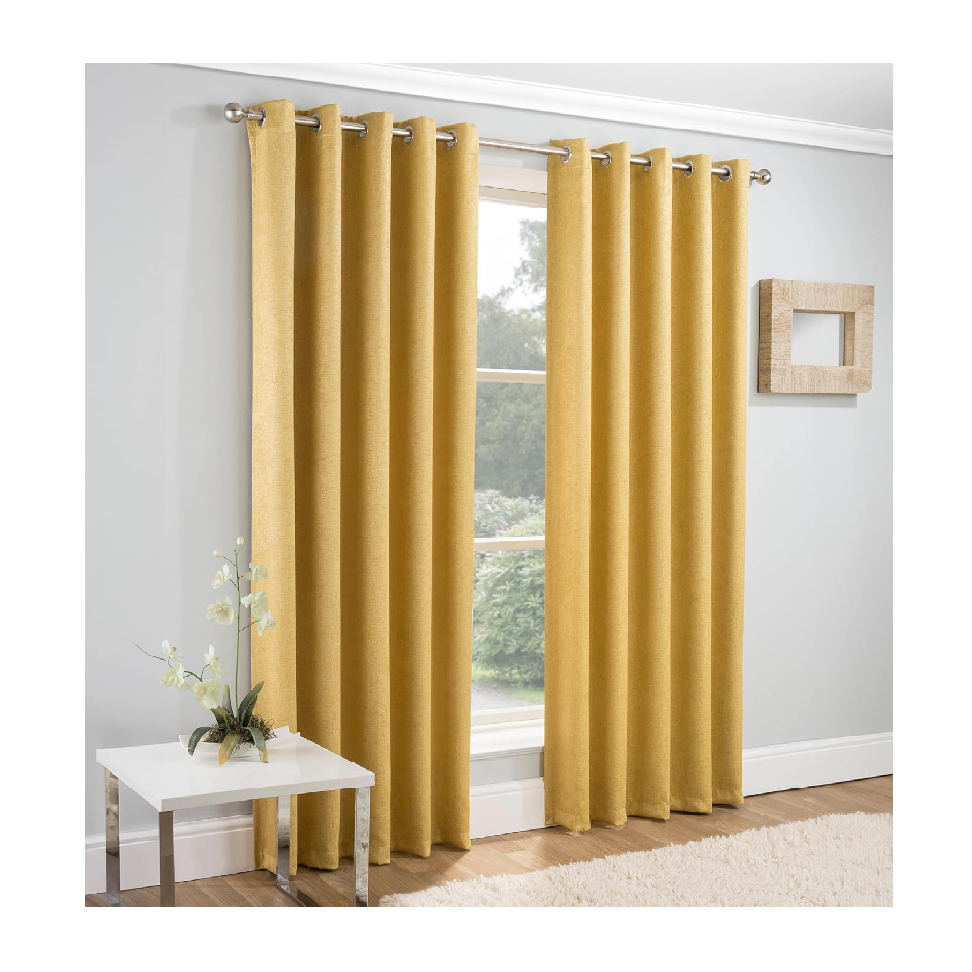 Vogue Blush Pink Eyelet Curtains 46x72" – Thermal Noise Reducing Dim Out Drapes