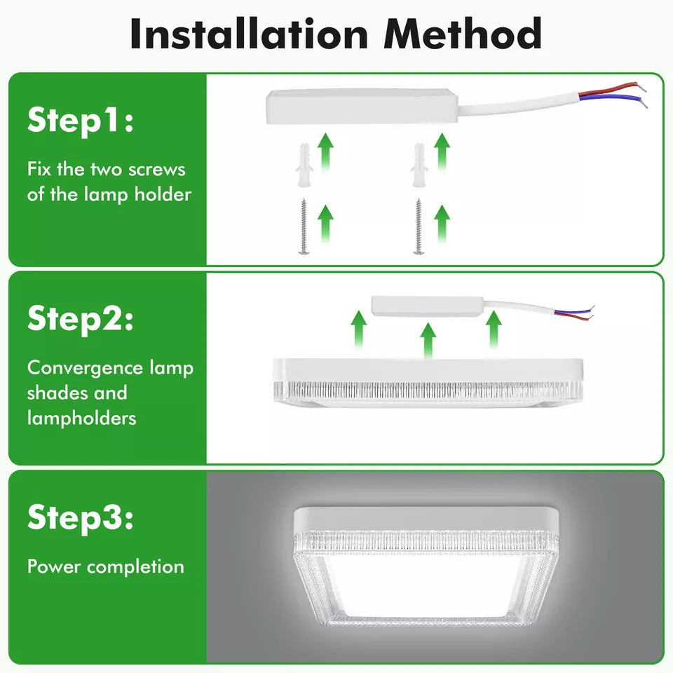 LED Round & Square Ceiling Light – 12W-48W, IP44