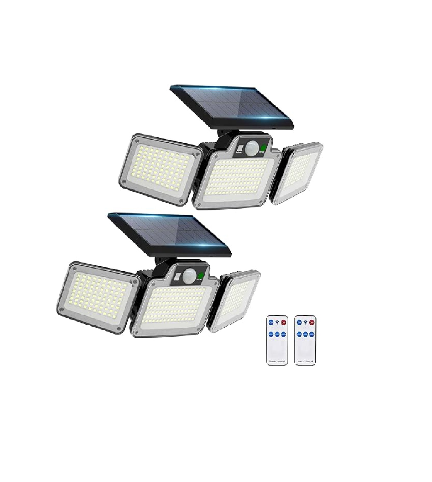 280 LED Solar Motion Light – 3-Head Outdoor Floodlight