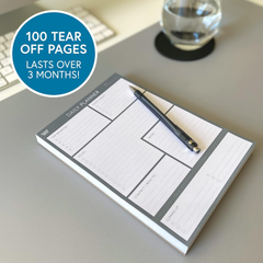 Daily Planner Pad – 100 Undated Tear-Off Sheets for To-Do Lists & Productivity