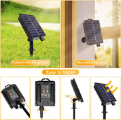 6m Solar Festoon Lights with Remote – 16 Bulbs Outdoor